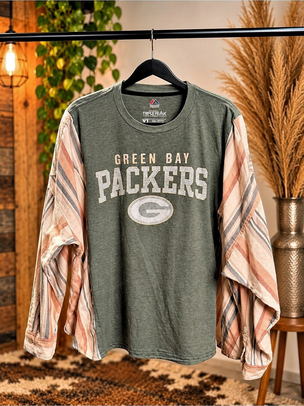 Handmade Upcycle NFL Green Bay Packers pull over